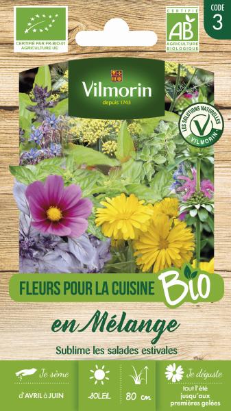 Mélanges de fleurs - Fleurs pour la Cuisine en Mélange - BIO - face recto